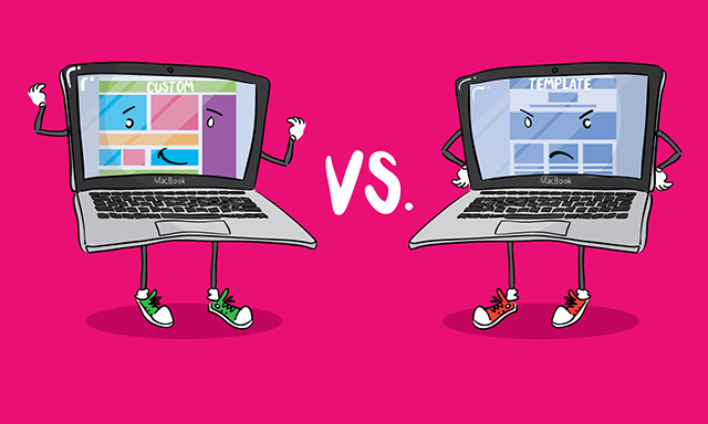 Custom v template web design title image