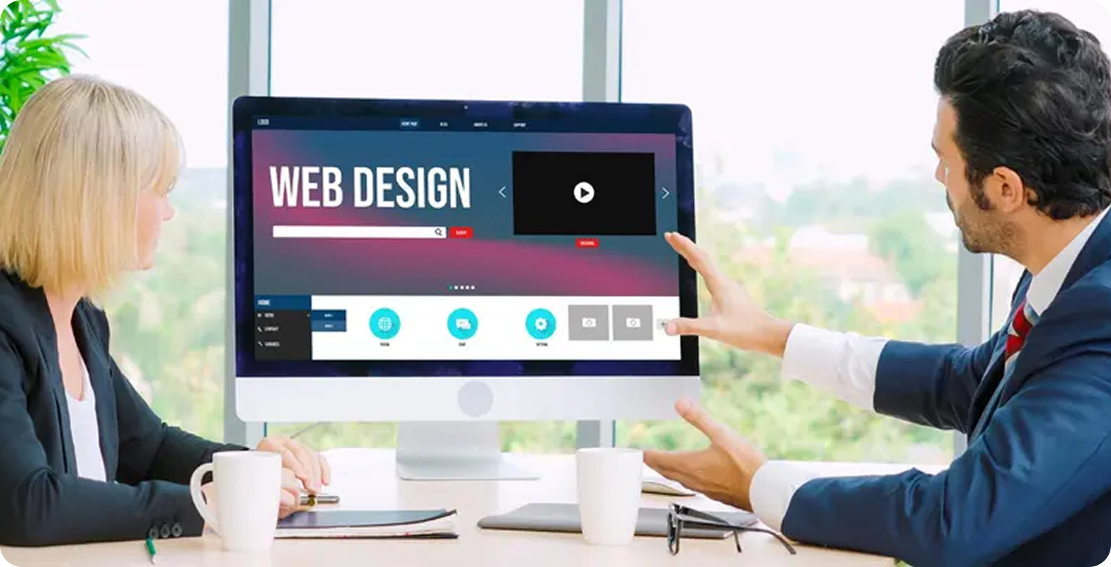 Photo illustrating custom web design for lawyers
