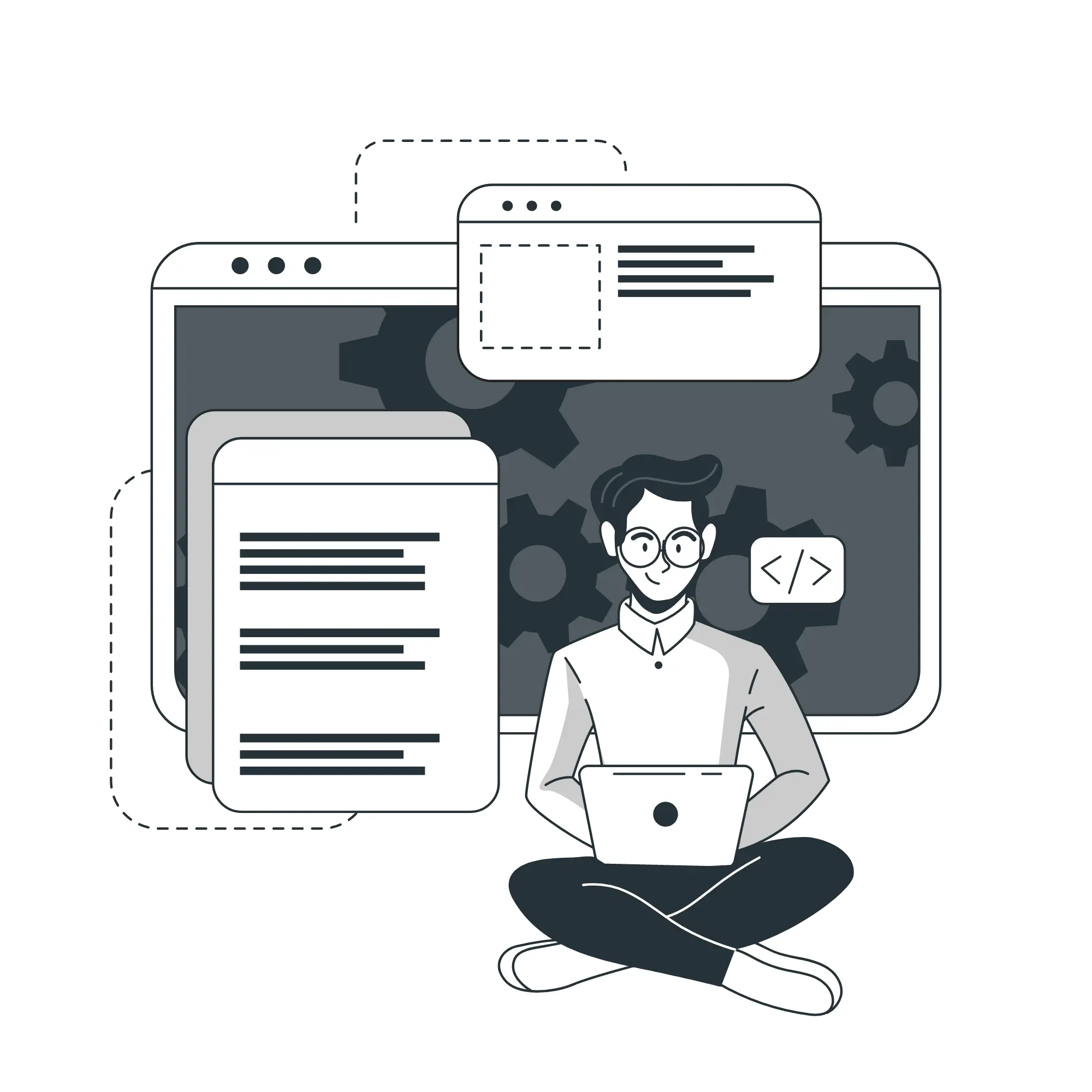 Illustration of developer activity