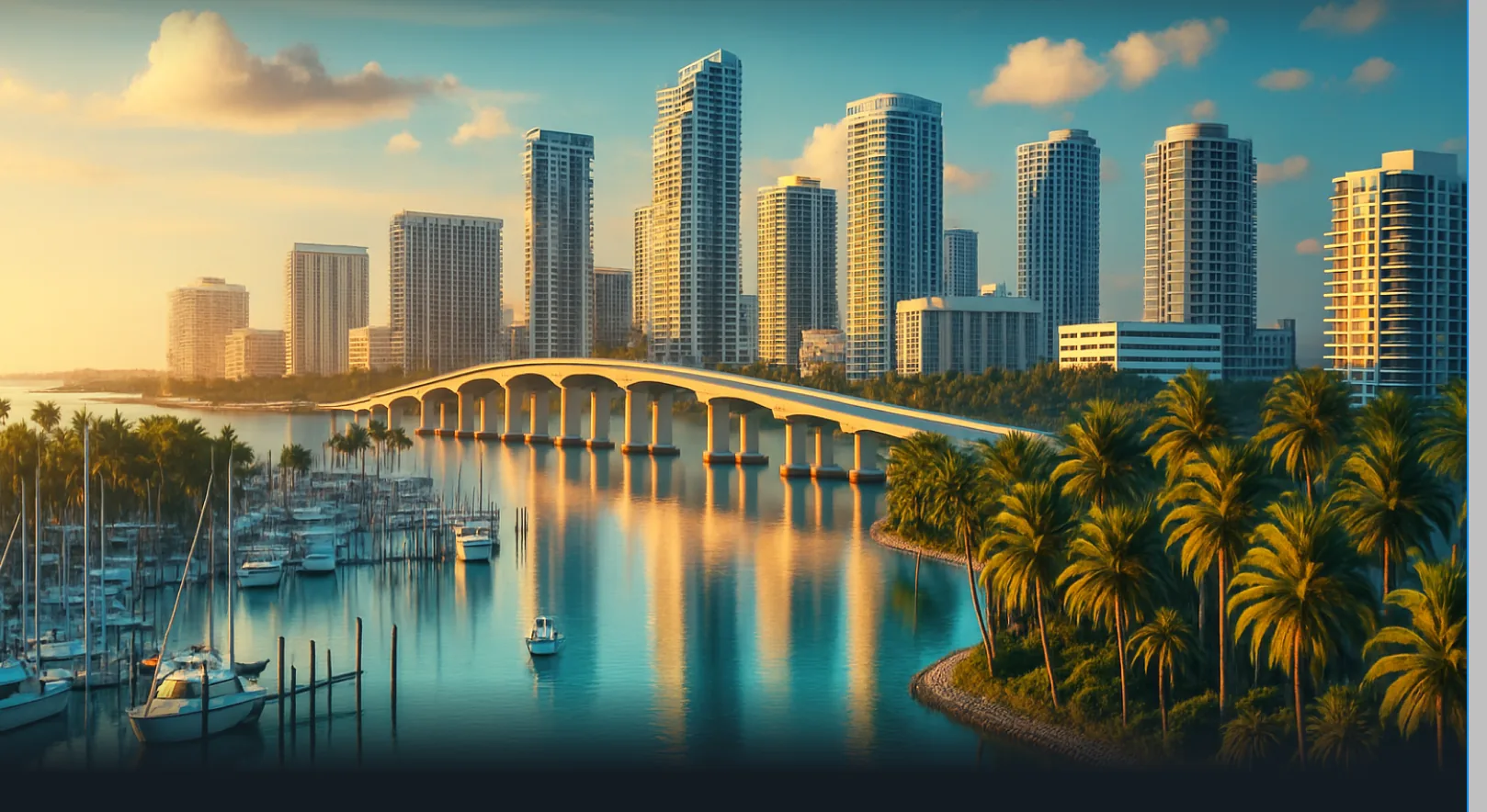 Website maintenance services across Sarasota and Southwest Florida, bayfront bridge and downtown skyline