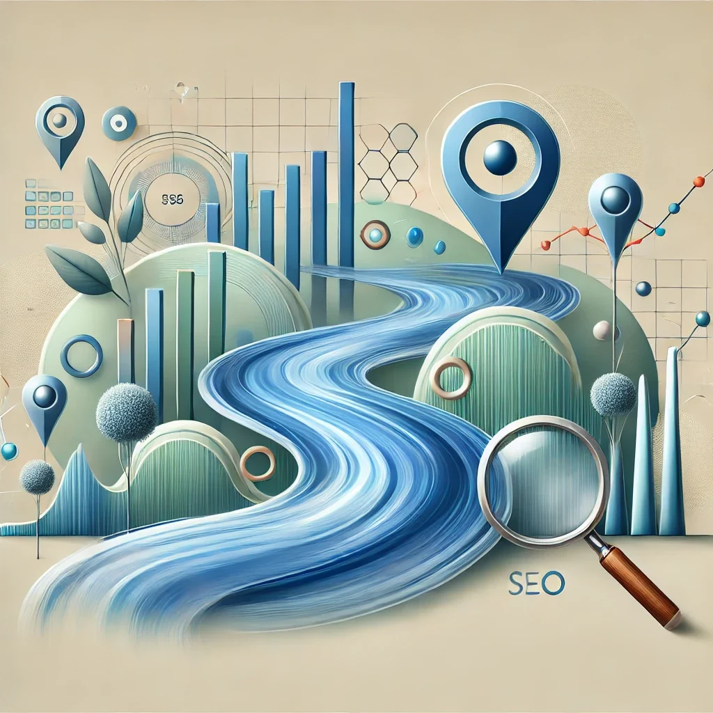 Custom web design services across Sarasota and the Gulf Coast, illustration of a website launch and growth