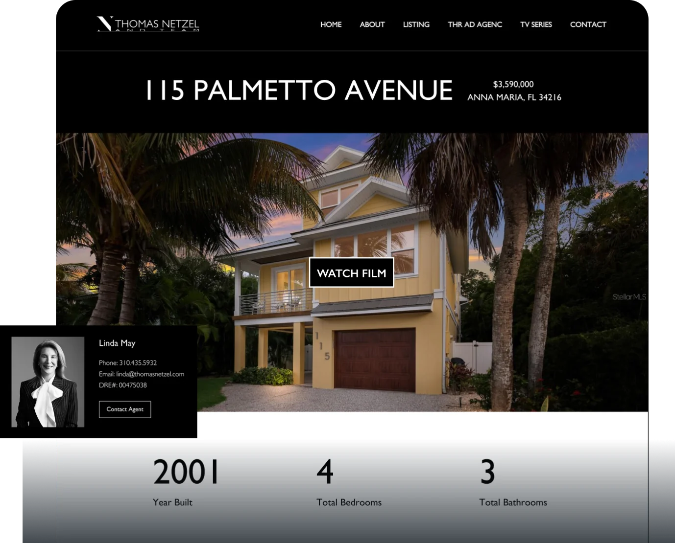 Thomas Netzel real estate website designed by Sitespring